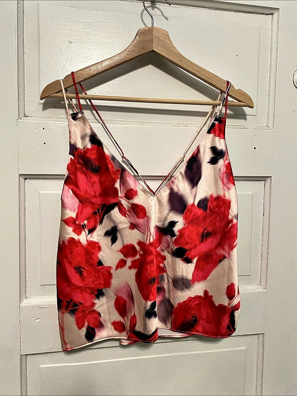 Victoria's Secret Floral Camisole in Red & Pink Size XL Like New